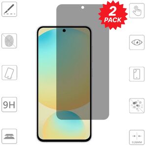 F�r Samsung Galaxy S25 FE 2x 2.5D 0,26mm Privacy Display 9H Hart Glas