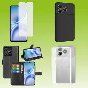 F�r ZTE Blade A36 Schutz Handy Silikon H�lle Tasche TPU 9H Hart Glas AUSWAHL