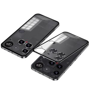 F�r Nothing Phone 3 Snap Metall Rahmen Mattierte Schutz H�lle Grau