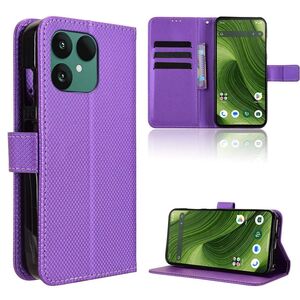 Fr Fairphone 6 Diamant Design Book Wallet Kunstleder Hlle Case Lila