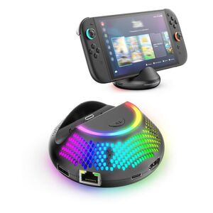 Fr Nintendo Switch 2 4K 60Hz TV Dock 5-in-1 HUB RGB Beleuchtung