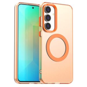 Fr Samsung Galaxy S25 FE 5G Candy Design Magsafe Hybrid Hlle Orange