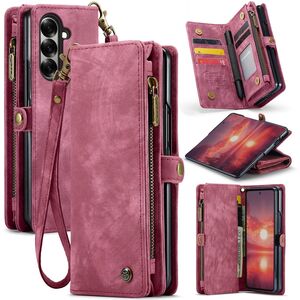 F�r Samsung Galaxy Z Fold7 5G Kunstleder 008 Multifunktion H�lle Rot