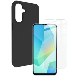 Fr Samsung Galaxy A17 5G / 4G Silikon TPU Hlle Schwarz + Hart Glas