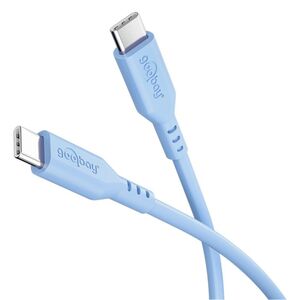 Goobay USB-C Silikonkabel 1,5 m Lade- und Datenkabel Trkis