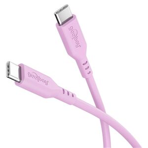 Goobay USB-C Silikonkabel 1,5 m Lade- und Datenkabel Pink