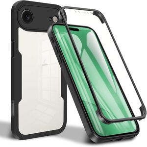 F�r Apple iPhone 17 Air Full Body 360 Grad Acryl TPU H�lle Schwarz