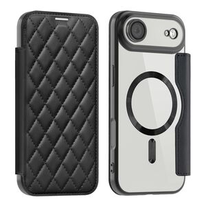 F�r Apple iPhone 17 Air Magsafe RFID Schutz Kunstleder H�lle Schwarz