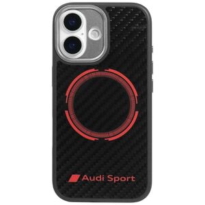 Audi RSQ Carbon Fiber Sport Red Circle iPhone 17 MagSafe Case Schwarz