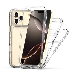 F�r Apple iPhone 17 Pro Max TPU Acryl Hybrid Schutz H�lle Transparent
