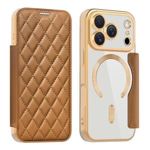 F�r Apple iPhone 17 Pro Magsafe RFID Schutz 360 Kunstleder H�lle Braun