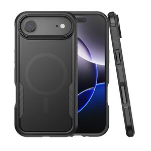 F�r Apple iPhone 17 Air Kalebol 2 in 1 Matte MagSafe H�lle Schwarz