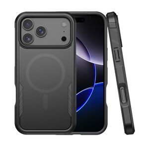 F�r Apple iPhone 17 Pro Max Kalebol 2 in 1 Matte MagSafe H�lle Schwarz