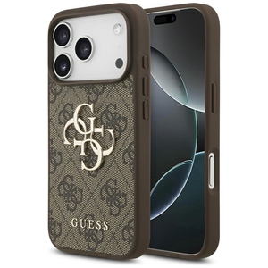Guess Apple iPhone 17 Pro Max 4G Big Logo Schutzh�lle Case Cover Braun