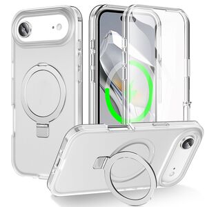 F�r Apple iPhone 17 Air Skin Feel MagSafe Ring 360 H�lle Transparent