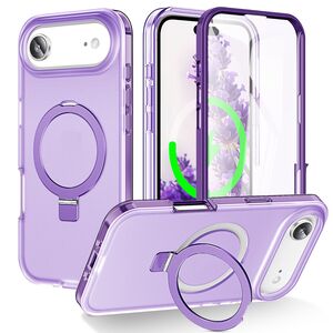 F�r Apple iPhone 17 Air Skin Feel MagSafe Ring Halter 360 H�lle Lila