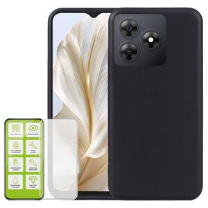 Fr Blackview WAVE 8C Silikon TPU Schutz Hlle Schwarz + 9H Hart Glas