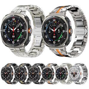 F�r Samsung Galaxy Watch 8 / 8 Classic Titanlegierung Armband Butterfly-Schlie�e