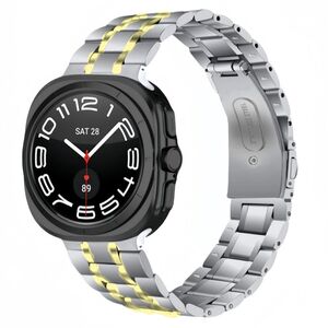 F�r Samsung Galaxy Watch 8 / 8 Classic Five Bead Edelstahl Ersatz Watch Armband