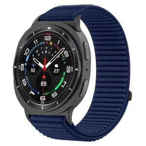 F�r Samsung Galaxy Watch 8 / 8 Classic Klettverschluss Band Dunkelblau