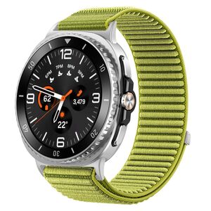 F�r Samsung Galaxy Watch 8 / 8 Classic Nylon Klettverschluss Metall Armband