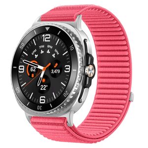 Fr Samsung Galaxy Watch 8 / 8 Classic Nylon Klettverschluss Metall Armband