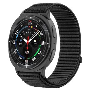 Fr Samsung Galaxy Watch 8 / 8 Classic Nylon Klettverschluss Metall Armband