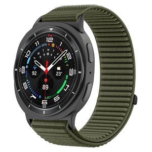 F�r Samsung Galaxy Watch 8 / 8 Classic Nylon Klettverschluss Metall Armband