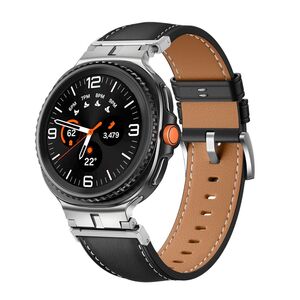 F�r Samsung Galaxy Watch 8 / 8 Classic Leder Armband Metall Connector