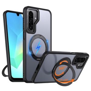 Fr Samsung Galaxy A17 5G / 4G MagSafe Metall Ringhalter Hlle Schwarz