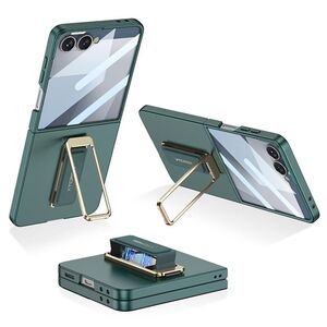 F�r Samsung Galaxy Z Flip7 GKK Ultra D�nne H�lle mit Drehst�nder Gr�n