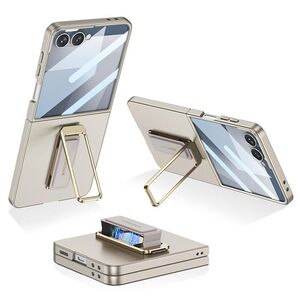 F�r Samsung Galaxy Z Flip7 GKK Ultra D�nne H�lle mit Drehst�nder Titan