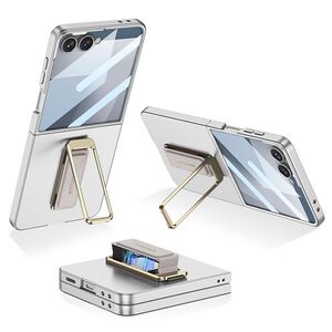 Fr Samsung Galaxy Z Flip7 GKK Ultra Dnne Hlle Drehstnder Silber