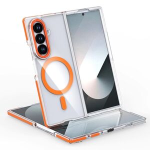 Fr Samsung Galaxy Z Fold7 Dual Color Hybrid TPU MagSafe Hlle Orange