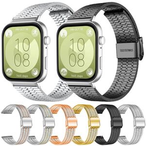 F�r Huawei Watch Fit 4 Pro / Fit 4 / Fit 3 Seven Beads Design Edelstahl Armband