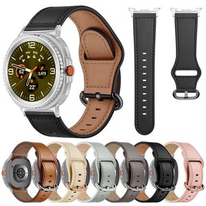 F�r Samsung Galaxy Watch 8 / 8 Classic Echtleder Design Armband mit Dornschlie�e