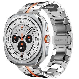 Fr Samsung Galaxy Watch 8 / 8 Classic Edelstahl Armband mit Butterfly-Schliee