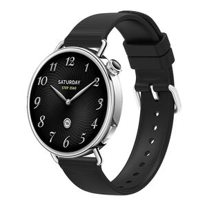 F�r Xiaomi Watch S4 41mm Silikon Armband mit Struktur Design Schwarz