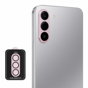 F�r Samsung Galaxy A17 5G / 4G Aluminium Ring + 9H Hart Glas Rosa