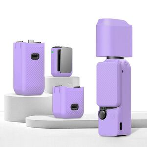 Fr DJI OSMO Pocket 3 6-in-1 Silikon TPU Schutzset Cover Lila