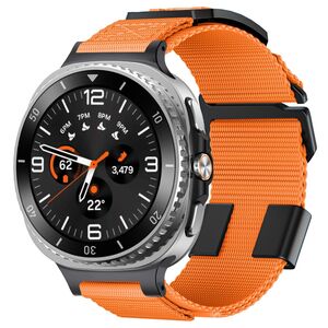 Fr Samsung Galaxy Watch 8 / 8 Classic Nylon Sport Armband Orange