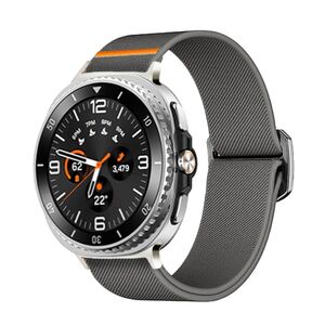 F�r Samsung Galaxy Watch 8 / 8 Classic Nylon Sport Armband Grau