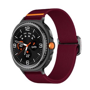 F�r Samsung Galaxy Watch 8 / 8 Classic Nylon Sport Armband Weinrot
