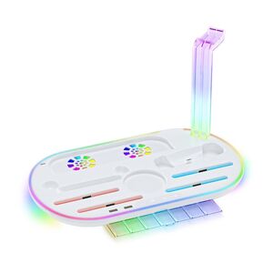 Fr Nintendo Switch 2 RGB Licht Ladestation mit Khlung Ablage Wei