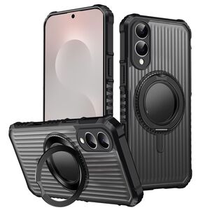F�r Samsung Galaxy S25 FE MagSafe 360 Grad Ring Halter H�lle Schwarz