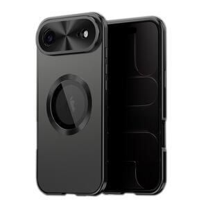 F�r Apple iPhone 17 Air Full Cover MagSafe H�lle Metallrahmen Schwarz