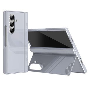 F�r Samsung Galaxy Z Fold7 Glanzlack H�lle mit Scharnierschutz Grau