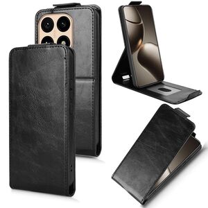 F�r Xiaomi 15T Magnetische Flip Wallet Kunstleder Schutz H�lle Schwarz
