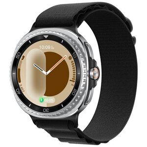 F�r Samsung Galaxy Watch 8 / 8 Classic Loop Nylon Armband Schwarz