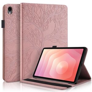 F�r Samsung Galaxy Tab S11 aufstellbare Baum Kunstleder Tasche Pink